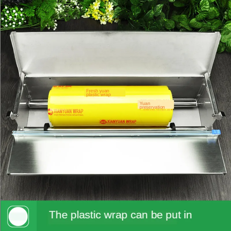 Stainless Steel Kitchen Foil And Cling Film Wrap Dispenser Cutter Storage  Preservative Film Roll Case With Cutting Blade - AliExpress
