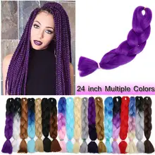 Джамбо плетение волос крючком Твист Наращивание волос 24 дюймов коробка косички термостойкие синтетические волосы для черных женщин умная косичка