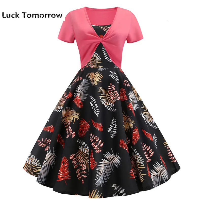2019 женские летние платья Цветочные винтажные Vestidos модные Лоскутные Складные без