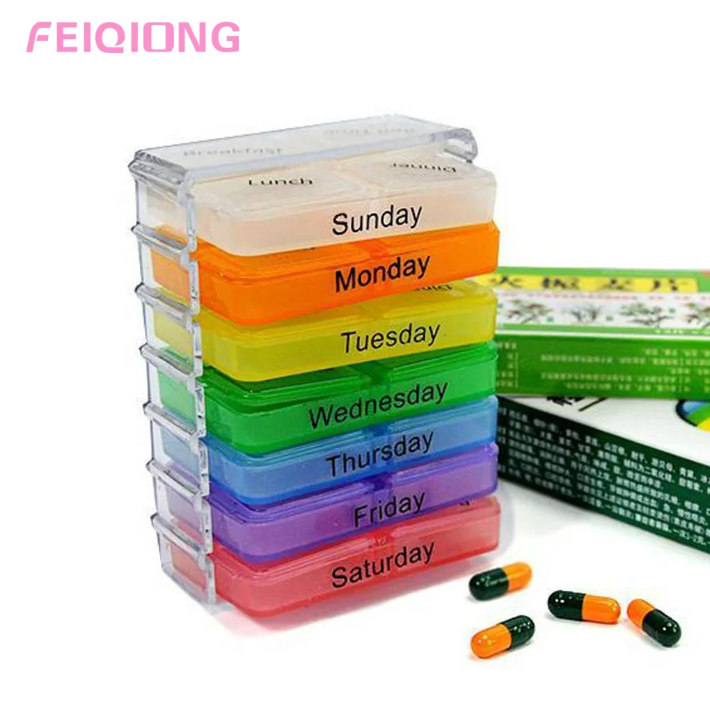 New Medicine Weekly Storage Pill 7 Days Tablet Sorter Box Container Case Organizer