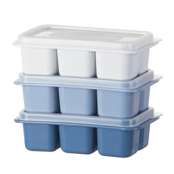 

3pcs Homemade DIY Ice Grid Quick Freezer Home Personalized Ice Box Small Grid With Cover For Ice Cube Mould Kitchen Supplies