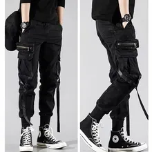 Национальные тренды осень и зима стильные амбушюры снежные поля камуфляж рабочая одежда стильные GUY'S брюки ленты мульти-карман брюки