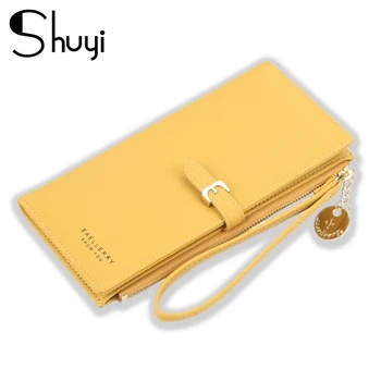 

Wristband Women Long Wallet Many Departments Female Wallets Clutch Lady Purse Zipper Phone Pocket Card Holder Ladies Carteras