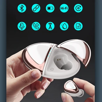 

Wireless Bluetooth Headphone with Charging Box Sports In-Ear Earphones with Mic Noise Reduction Waterproof Headset