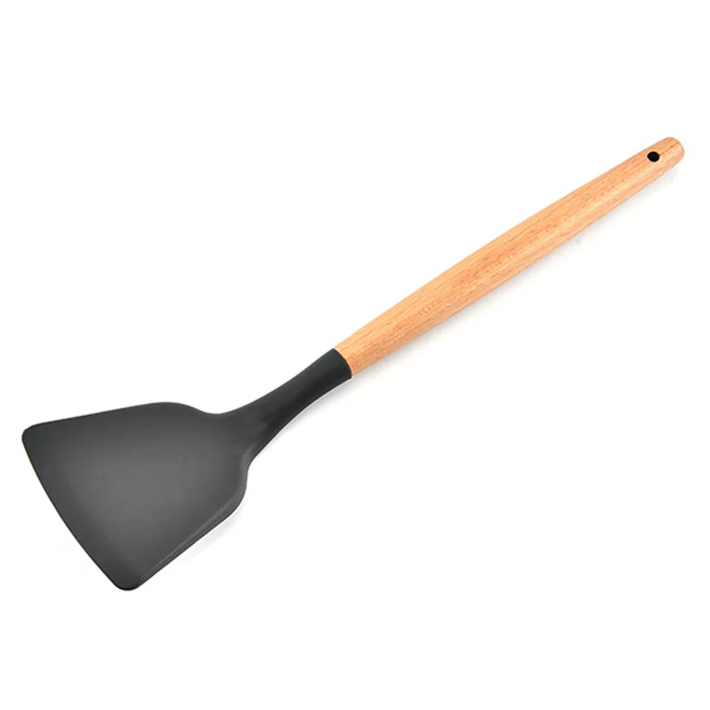 Fried shovel Силиконовые кухонные принадлежности силиконовые для приготовления пищи набор посуды простой Прочный Многофункциональный термостойкий бук Ресторан - Цвет: Fried shovel
