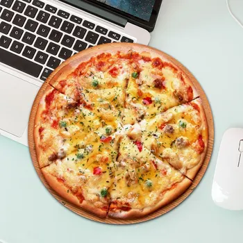 

Hot Sale Pizza Computer Mousepads Gamer Gaming Mouse Pads Round Office Table Desk Mause Mice Mat
