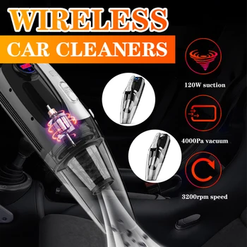

4 in 1 Auto Vacuum Cleaner Handheld Wash Vacuum Cleaners Pointer And Digital Car Vacuum Cleaner