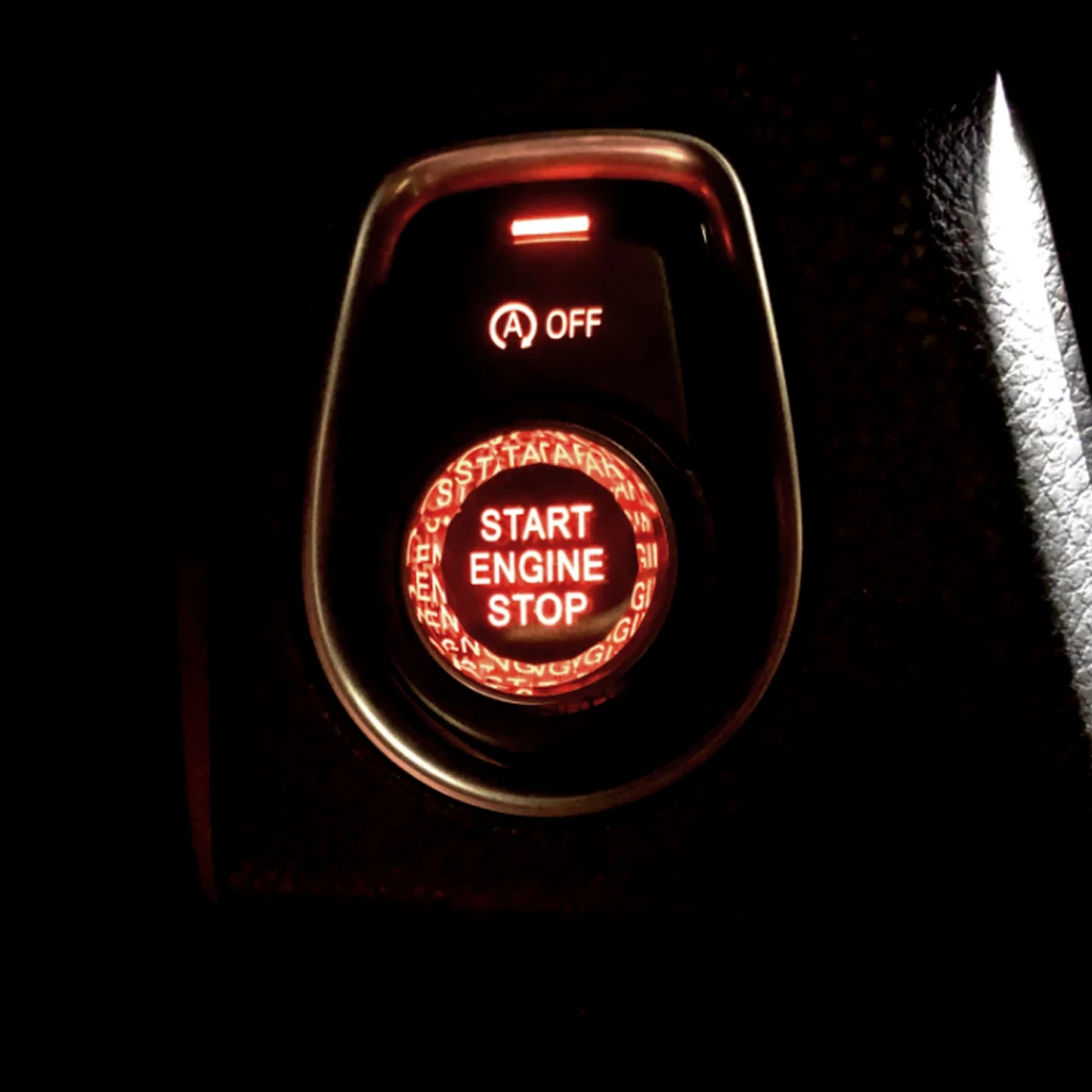 Areyourshop Engine Start Stop Switch Button Cover OFF For B-M-W F Chassis F30 F10 Crystal