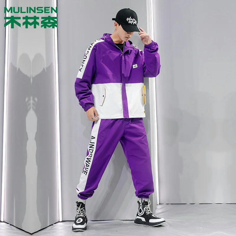 

MULINSEN Set Men's Popular Brand Coat Autumn Teenager Korean-style Trend Two-Piece Set Men Casual Sports Men'S Wear