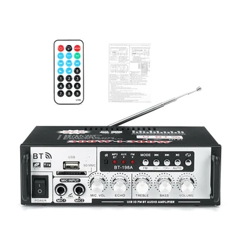 

600W Bluetooth Power Amplifier Bass Stereo Audio HIFI AMP SD FM USB for Home Theater/Car EU Plug