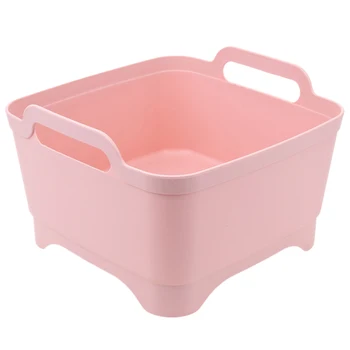 

Plastic Portable Washing Basin Draining Storage Basket for Kitchen Organizer Washing Tub Vegetable Fruits Sink Baskets Tool