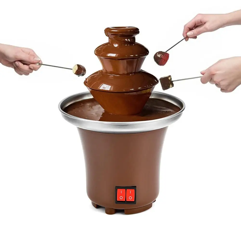 Fuente de Fondue de cascada de Chocolate, máquina de fusión de Chocolate de  3 niveles, torre de fusión de olla de cascada DIY para salsa de barbacoa,  Rancho Ch - AliExpress