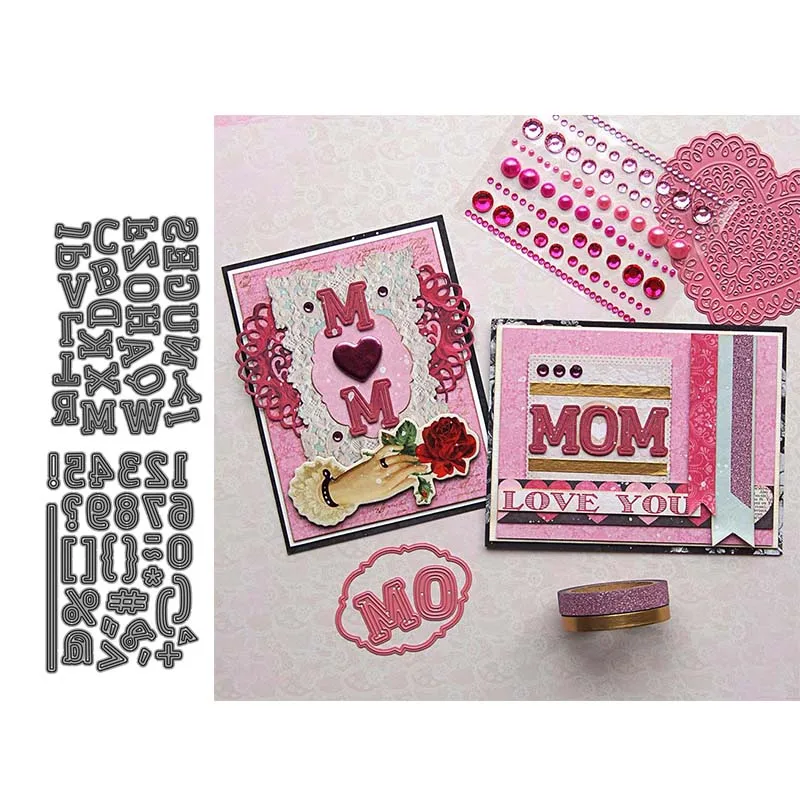 Letter Number Metal Cutting Dies Scrapbooking Album Decor Diy Crafts