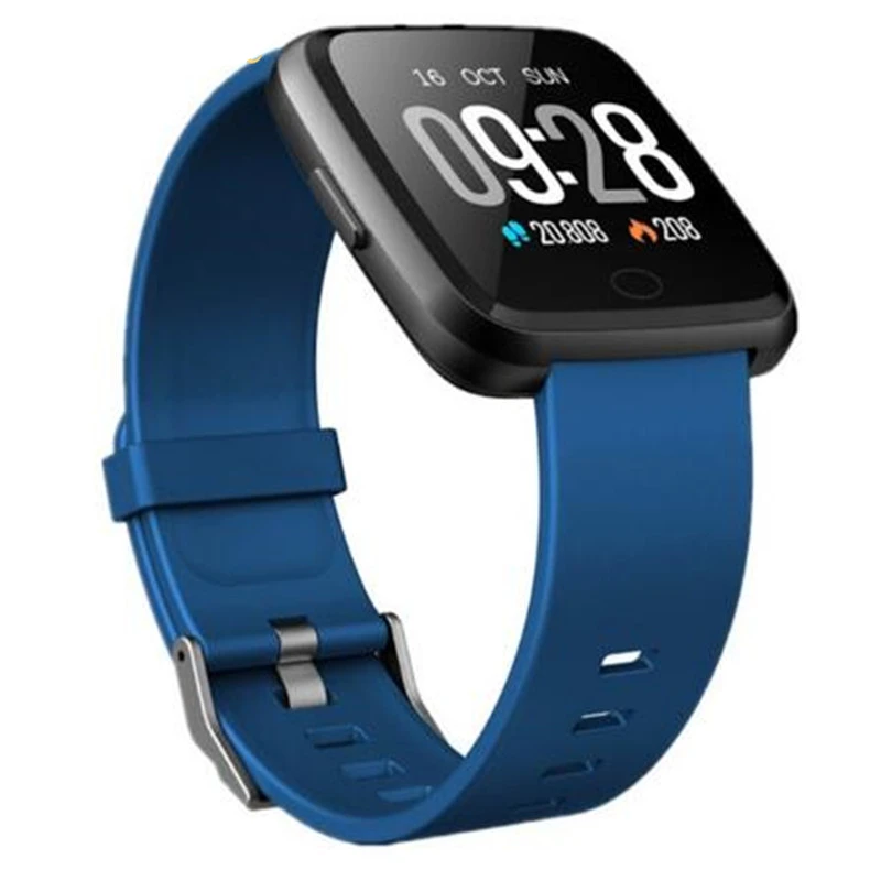 Смарт-часы для мужчин и женщин Y7P Android водонепроницаемые измерительные часы для измерения артериального давления спортивные часы для измерения сердечного ритма - Цвет: Синий