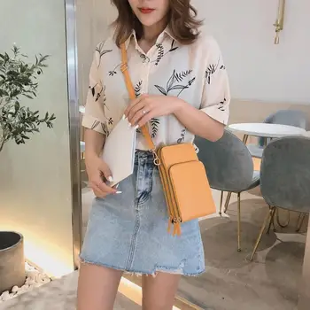 

Fashion PU Leather Bag Solid Color Multi-layers ID Card Holder Wallet Women Shoulder Crossbody Messenger Bags Gift