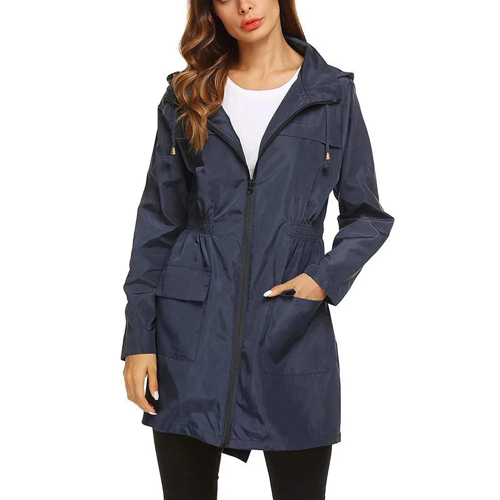 Long Thin Raincoat Women Men Waterproof Hood Backpack Rain Coat Ponchos Jackets