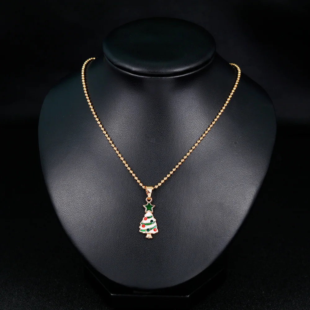 Рождественский элемент ожерелье изысканное ожерелье ювелирные изделия Рождественская елка кулон ожерелье