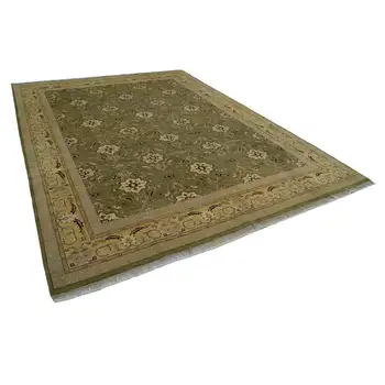 

268x364 Cm Green Handmade Oushak Rug-9x12 Ft