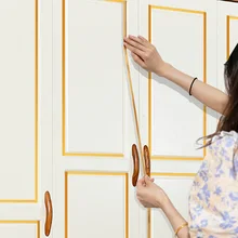 

50M Gold Self Adhesive Wall Decal Waterproof Tile Wall Gap Seal Strip Tape Floor Tile Beauty Stitching Sticker Home Decoration