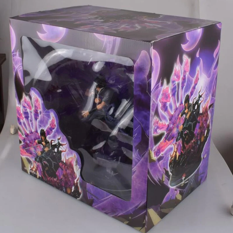 Sasuke Наруто Shippuden gk статуя Uzumaki Наруто Саске ПВХ фигурка 35 см - Цвет: Sasuke