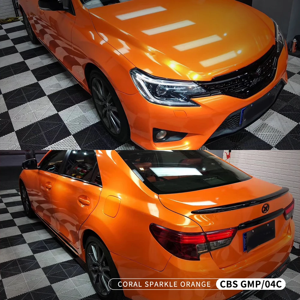 Pegatinas De Purpurina Para Coche, Nuevo Rollo De 7 Colores, Color Naranja Brillante, Tamaño De 1,52x18m, Todo Tipo De Coches, Para Proteger El Cuerpo - El Chasis Del Coche - AliExpress