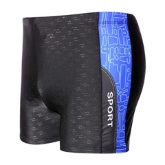 Royal blue Шорты для плавания мужские эластичные шорты из полиэстера боксеры для купания в стиле пэчворк Быстросохнущий купальный костюм одежда для серфинга для водных видов спорта - Цвет: Royal blue