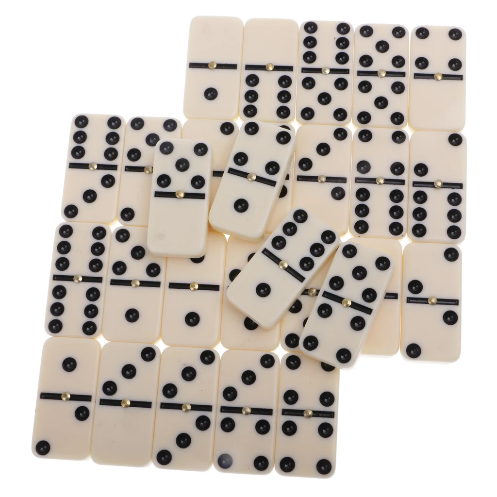 Double Six Dominoes Set of 28 Traditional Board Travel Game Toy Plastic Box
