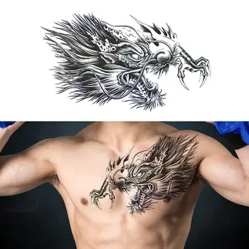 

Waterproof Tattoo Stickers For Men Shoulder Tattoos Chest Sticker Sticker Tattoo Durable Buddha Waterproof Three-faced Up M B3Q2