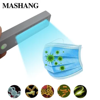 

3w portable UVC virus disinfection black light stick mini travel germicidal lamp Usb bathroom ultraviolet flashlight blacklight