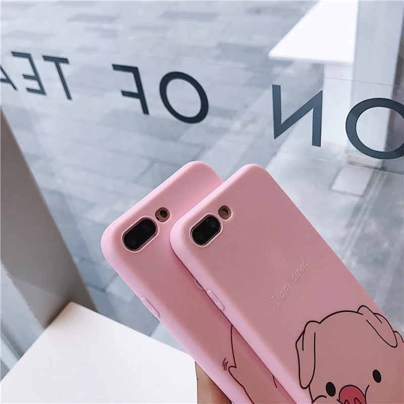 Милый чехол для телефона с рисунком поросенка iphone X XS Max XR 6 6s 7 8 plus модные забавные