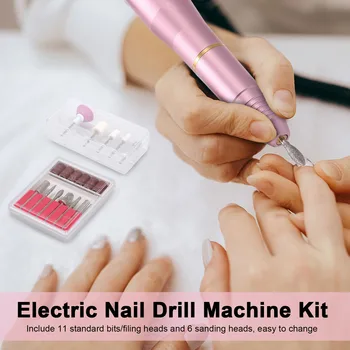 

1 Set Mini Electric Nail Drill Machine Kit Manicure Machine Nail Art Pen Pedicure Nail File Art Tools Mill Cutter with Nail Bits