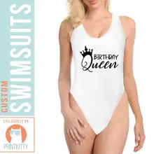 День рождения, королева, купальник, вечерние, женский, цельный, откровенный купальник, женский купальник, день рождения, персональная буква, купальный костюм, боди