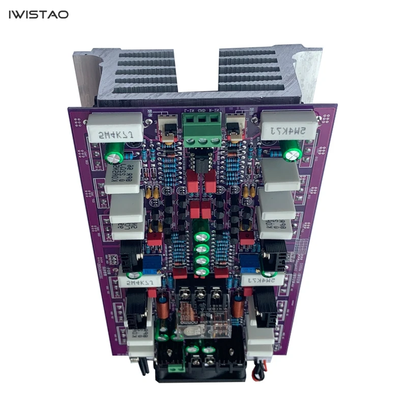 Iwistao 2X300 Вт HIFI стерео дискретный компонент питания готовая Плата усилителя дифференциального усиления вход WY2963/WK5688 Outp