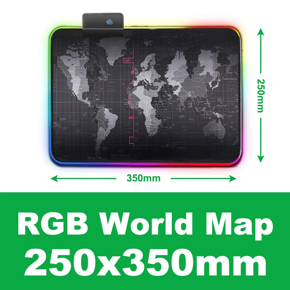 RGBWorldMap 250x300 RGB коврик для мыши игровой коврик для мыши большой компьютерный коврик для мыши геймер XXL коврик для мыши с подсветкой Mause Pad 900x400 поверхность клавиатуры Настольный коврик - Цвет: RGBWorldMap 250x300