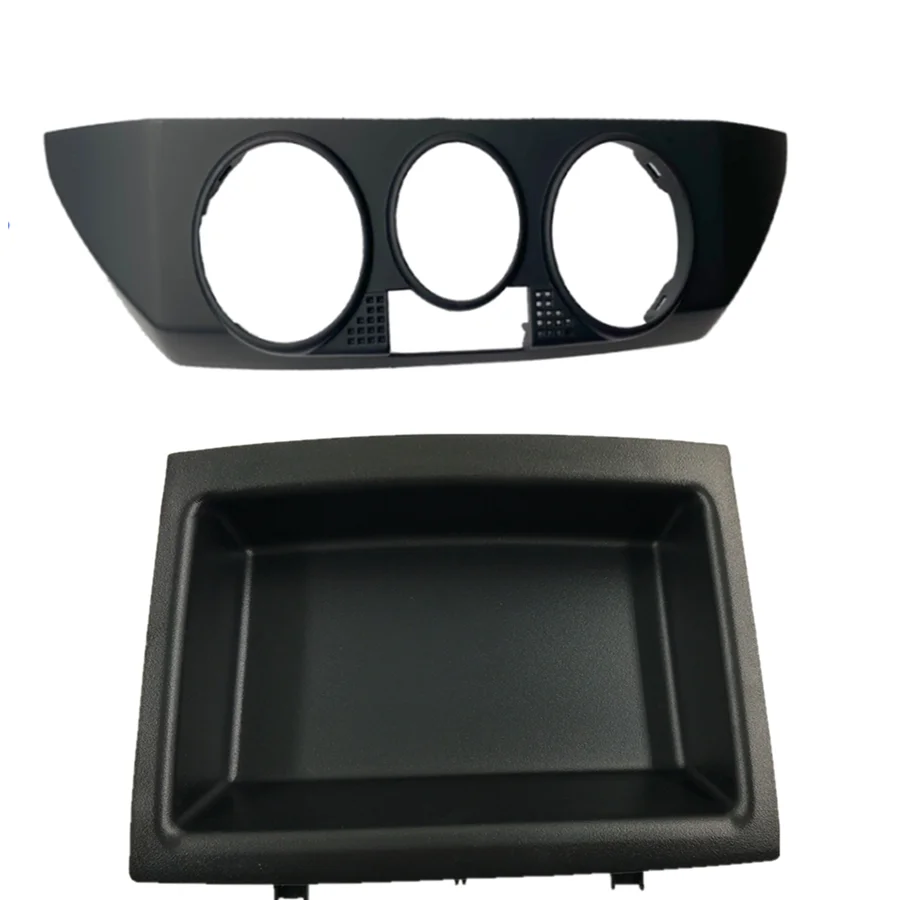 Black Front Dashboard AC Heater Control Panel Trim Cover Cap for VW Polo 9N 2002 2008 2010 6Q0 820 075 6Q0820075C 6Q0 858 719A