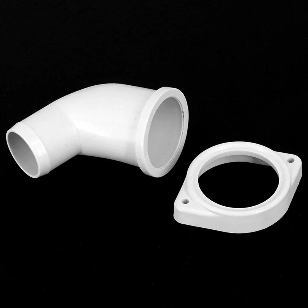 Sewage Elbow Pipe Fittings 90 Degree DIY Toilet Accessory Kit for RV Boat