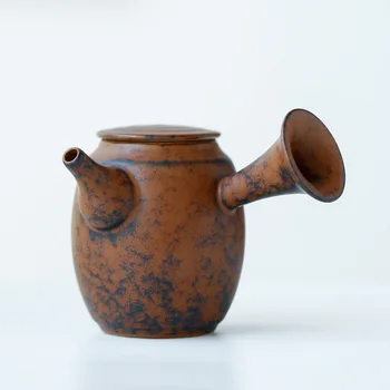 

Side Handle Pot Japanese Style Handmade Ceramic Kung Fu Tea Set Tea Pot Tea Making Device Stoneware Small Number Kiln Baked Side