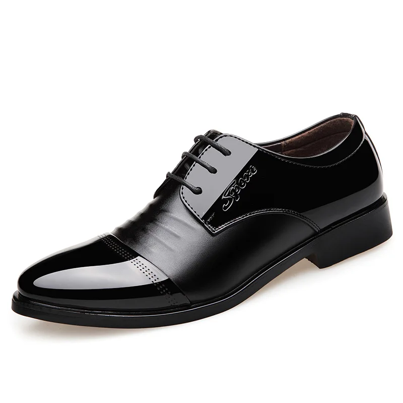 PLYX/Новинка года; мужские оксфорды; кожаная обувь в британском стиле; Цвет черный, синий; ручная работа; удобная официальная обувь; мужская обувь на плоской подошве со шнуровкой; Bullock - Цвет: Black