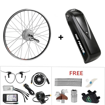 

Electric Bike Kit with Battery 36V 15Ah with USB 350W 28'' 700C Screwed Freewheel Rear Brushless Gear Hub Motor Wheel Ebike Kit