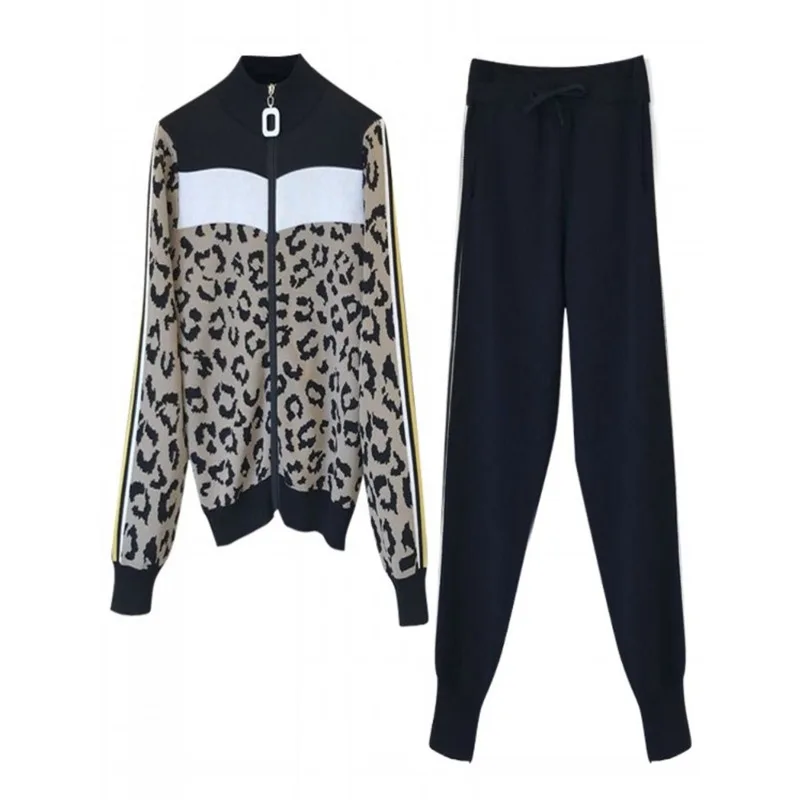 

Autumn And Winter Suit 2021 New Leisure Fashion Suit Women's Knitted Cardigan Small And Tall With Foreign Style Pants