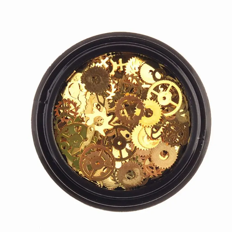 2 коробка мини смешанный стимпанк шестеренки Шестерни часы Charm УФ каркас смолы ювелирные изделия пломбы X4YA
