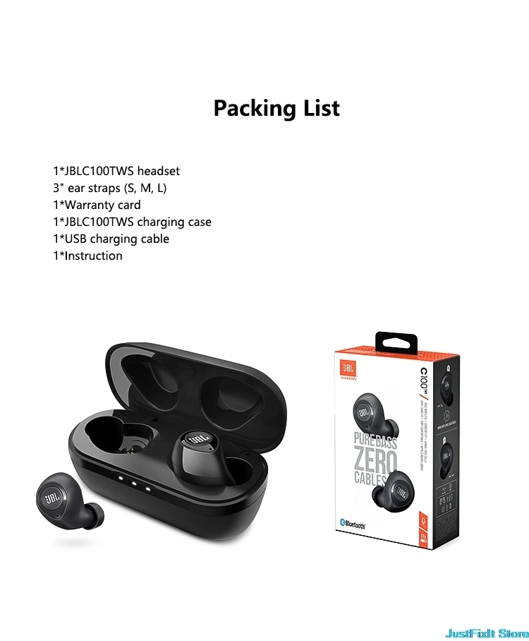 Jbl C100tws True Wireless Earphones 