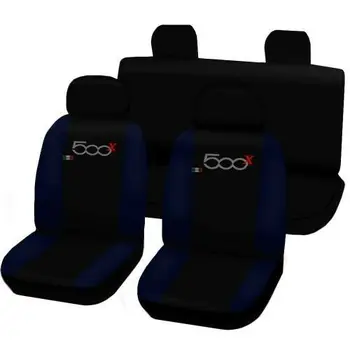 

COPRISEDILI PER FIAT 500x FODERE AUTO COPRI SEDILI BICOLORE BLU SCURO