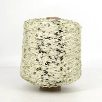 50G Acrylic Hand Knitiing Yarn Cotton Wool Crochet Yarn 3mm+6mm Sequins Thread For DIY Knitiing  Grament 2