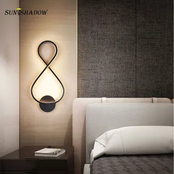 Black Creative Modern Led Wall Light 110V 220V Sconce Wall Lamp for Bedroom Living room Dining room Bedside Light Wall Led Lamps 1