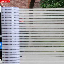 Горизонтальная полоса, наклейки из матового стекла для офиса, ванной, декоративная пленка, статическая, без клея, стеклянная декоративная оконная пленка