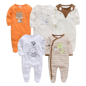 

2020 Ropas Bebe De Newborn Baby Footies Set Jumpsuit Cotton Cartoon Infant Girls Boys Overall Onesies 0-12M Toddler Coverall