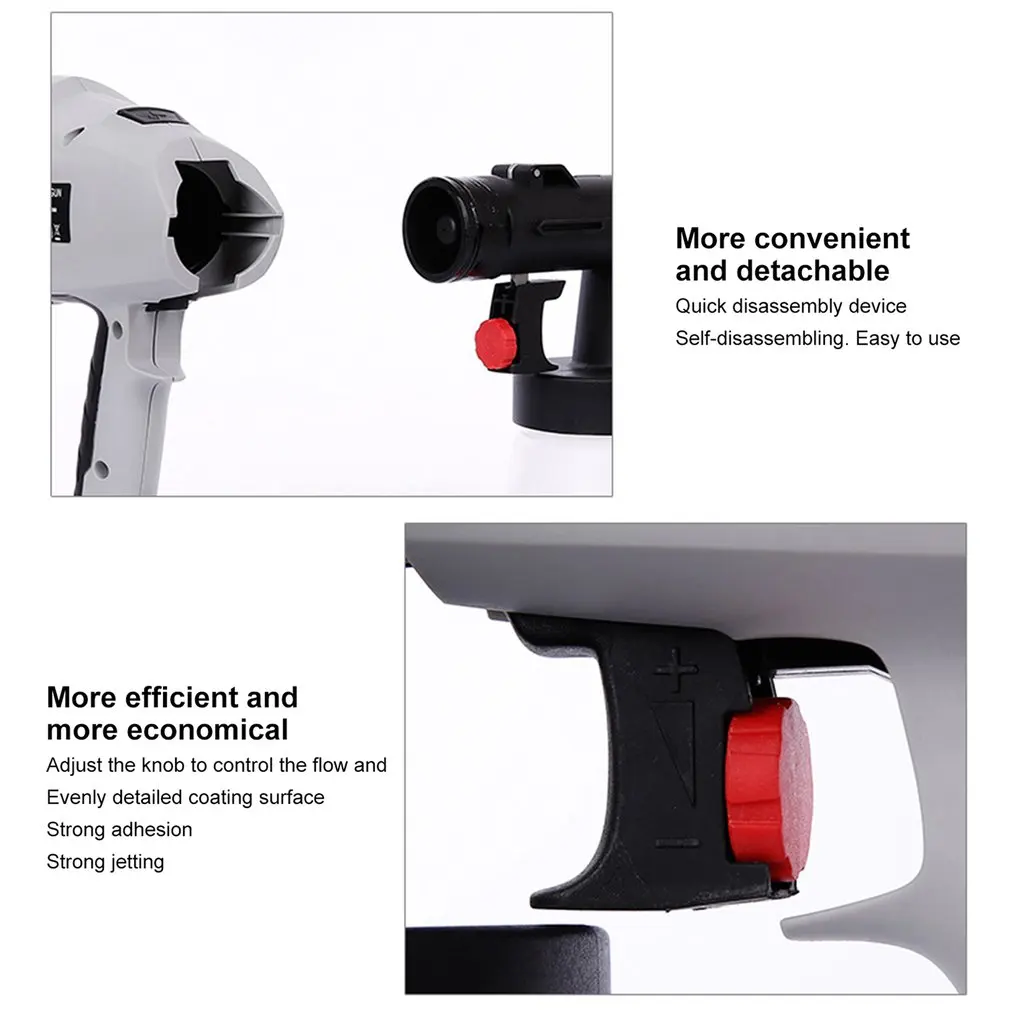 Detachable Adjustable Electric Spray Gun Handheld Latex Paint Spray Gun Airless Paint Spray Gun Airbrush Spray Tip Nozzle Guard