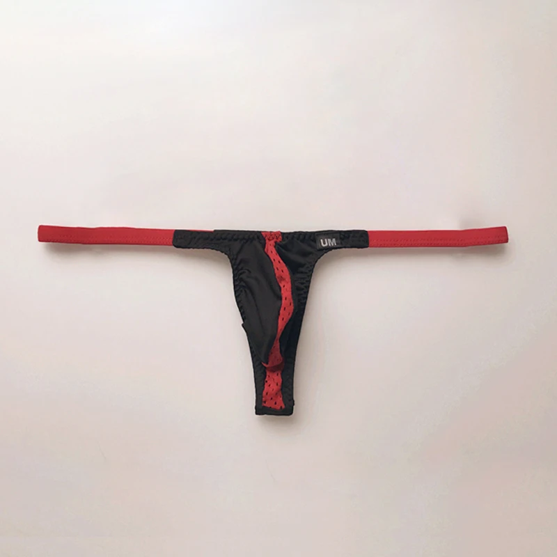 Мужские G Strings сексуальные сетчатые сшивание дышащие стринги трусы с низкой