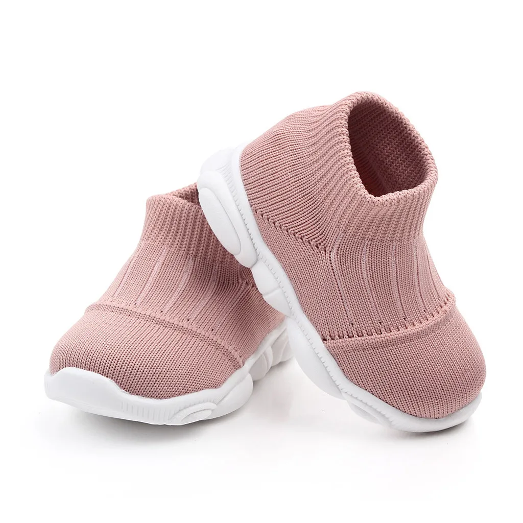 JAYCOSIN Baby Sneakers Fashion Children Flat Shoes Infant Kids Baby Girls Boys Solid Stretch Mesh Sport Run Sneakers Shoes